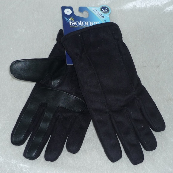 Men's Gloves Isotoner Microfiber Touchscreen size M NEW - Picture 3 of 3